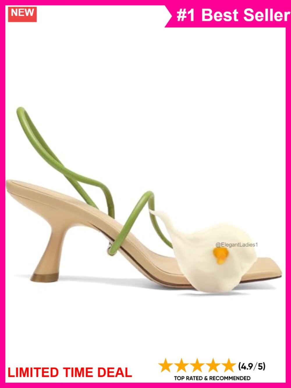 Satin Flower Kitten Heel Strappy Sandals Square Toe Ankle Strap